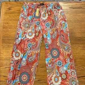Melissa Paige Floral Flowing Pants